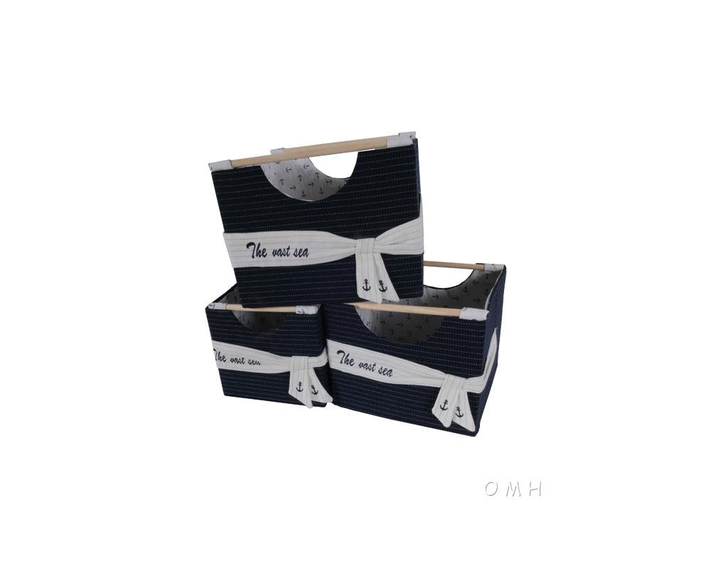 Anne Home - Set of 3 Foldable Fabric Basket