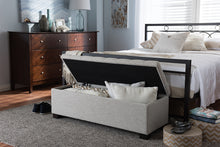 Load image into Gallery viewer, Baxton Studio Roanoke Modern and Contemporary Beige Fabric Upholstered Grid-Tufting Storage Ottoman Bench
