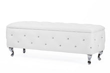 Load image into Gallery viewer, Baxton Studio Seine White Leather Contemporary Storage Ottoman
