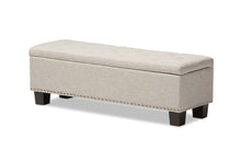 Load image into Gallery viewer, Baxton Studio Hannah Modern and Contemporary Beige Fabric Upholstered Button-Tufting Storage Ottoman Bench
