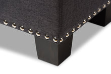 Load image into Gallery viewer, Baxton Studio Hannah Modern and Contemporary Dark Grey Fabric Upholstered Button-Tufting Storage Ottoman Bench
