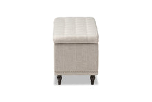 Load image into Gallery viewer, Baxton Studio Kaylee Modern Classic Beige Fabric Upholstered Button-Tufting Storage Ottoman Bench
