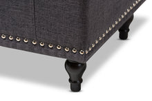 Load image into Gallery viewer, Baxton Studio Kaylee Modern Classic Dark Grey Fabric Upholstered Button-Tufting Storage Ottoman Bench
