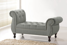 Load image into Gallery viewer, Baxton Studio Ipswich Grey Linen Bench
