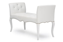 Load image into Gallery viewer, Baxton Studio Kristy Modern and Contemporary White Faux Leather Classic Seating Bench
