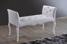 Load image into Gallery viewer, Baxton Studio Kristy Modern and Contemporary White Faux Leather Classic Seating Bench
