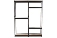 Load image into Gallery viewer, Baxton Studio Gavin Black Metal 7-Shelf Closet Storage Racking Organizer
