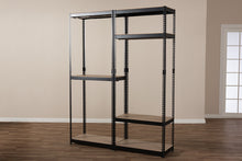 Load image into Gallery viewer, Baxton Studio Gavin Black Metal 7-Shelf Closet Storage Racking Organizer
