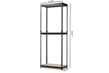 Load image into Gallery viewer, Baxton Studio Gavin Black Metal 3-Shelf Closet Storage Racking Organizer
