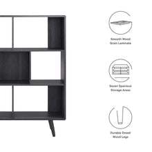 Load image into Gallery viewer, Transmit 7 Shelf Wood Grain Bookcase by Modway
