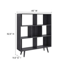 Load image into Gallery viewer, Transmit 7 Shelf Wood Grain Bookcase by Modway
