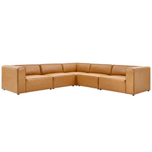 Load image into Gallery viewer, Mingle 5-Piece Vegan Leather Sectional Sofa by Modway
