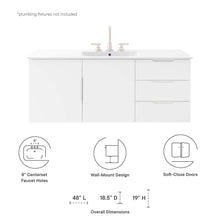 Load image into Gallery viewer, Vitality 48&quot; Double or Single Sink Compatible (Not Included) Bathroom Vanity Cabinet by Modway
