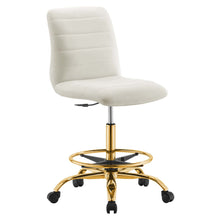 Load image into Gallery viewer, Ripple Armless Performance Velvet Drafting Chair by Modway
