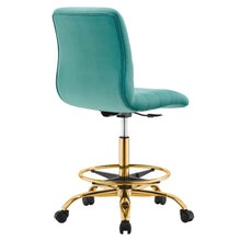 Load image into Gallery viewer, Ripple Armless Performance Velvet Drafting Chair by Modway
