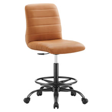 Load image into Gallery viewer, Ripple Armless Vegan Leather Drafting Chair by Modway
