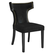 Load image into Gallery viewer, Curve Performance Velvet Dining Chairs Set of 2 by Modway
