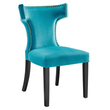 Load image into Gallery viewer, Curve Performance Velvet Dining Chairs Set of 2 by Modway
