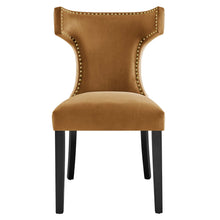 Load image into Gallery viewer, Curve Performance Velvet Dining Chairs Set of 2 by Modway
