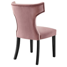 Load image into Gallery viewer, Curve Performance Velvet Dining Chairs Set of 2 by Modway
