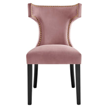 Load image into Gallery viewer, Curve Performance Velvet Dining Chairs Set of 2 by Modway
