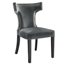 Load image into Gallery viewer, Curve Performance Velvet Dining Chairs Set of 2 by Modway
