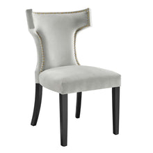 Load image into Gallery viewer, Curve Performance Velvet Dining Chairs Set of 2 by Modway
