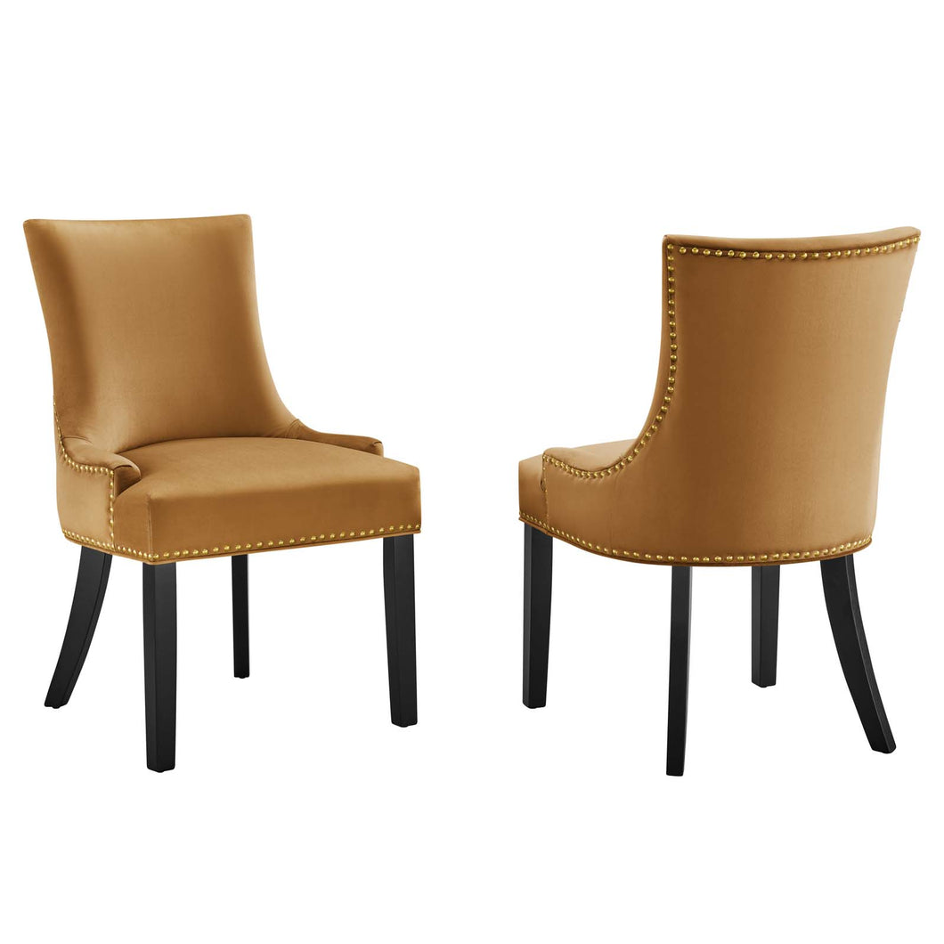 Marquis Performance Velvet Dining Chairs Set of 2 by Modway