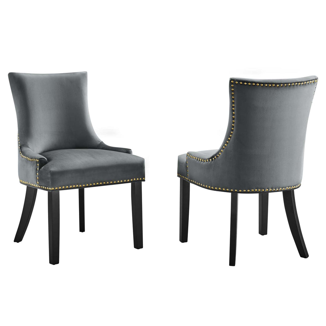 Marquis Performance Velvet Dining Chairs Set of 2 by Modway