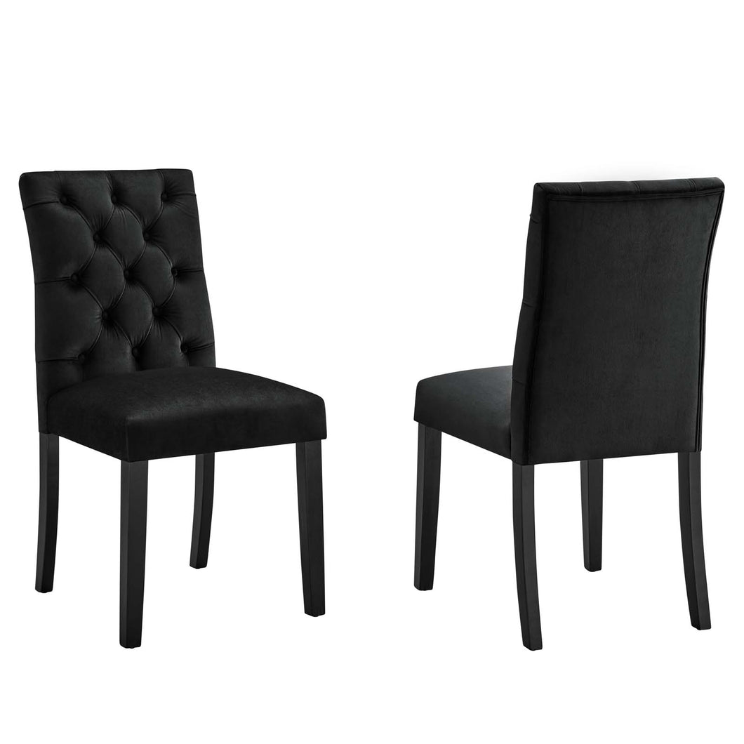 Duchess Performance Velvet Dining Chairs Set of 2 by Modway