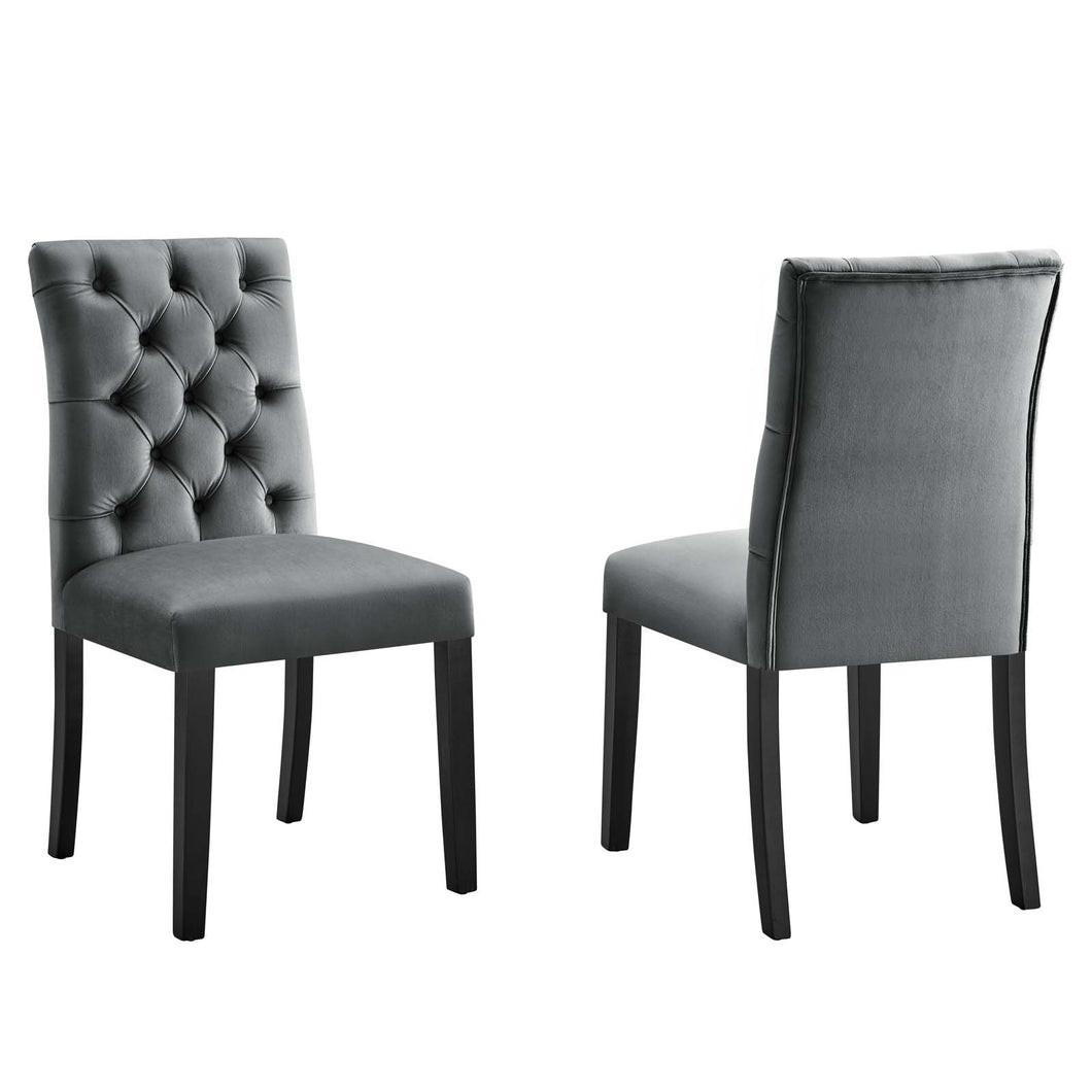 Duchess Performance Velvet Dining Chairs Set of 2 by Modway