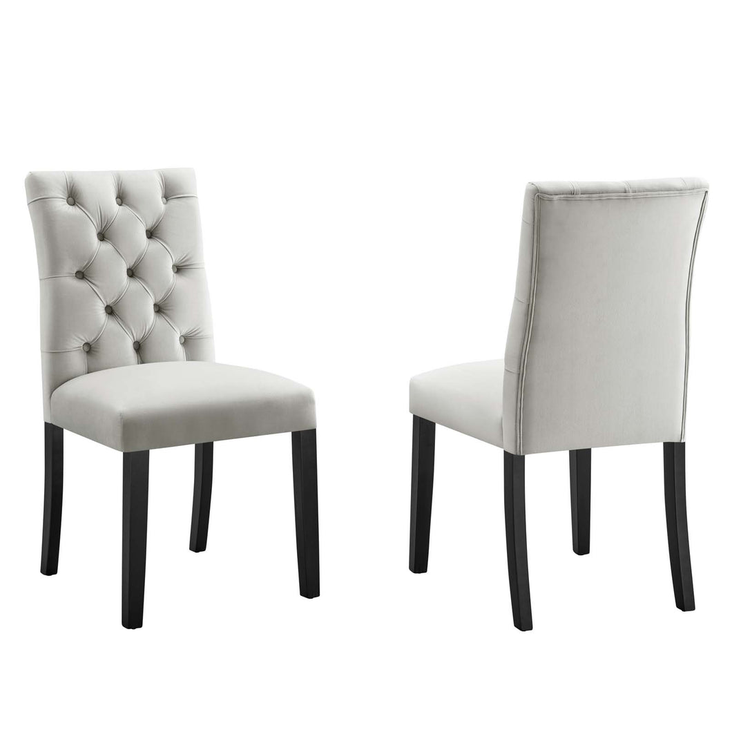 Duchess Performance Velvet Dining Chairs Set of 2 by Modway