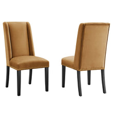 Load image into Gallery viewer, Baron Performance Velvet Dining Chairs Set of 2 by Modway
