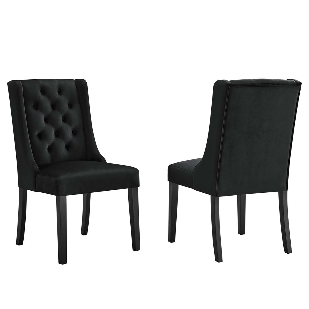 Baronet Performance Velvet Dining Chairs Set of 2 by Modway