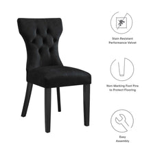 Load image into Gallery viewer, Silhouette Performance Velvet Dining Chairs Set of 2 by Modway
