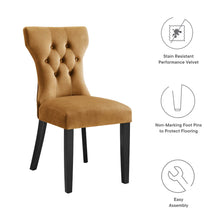 Load image into Gallery viewer, Silhouette Performance Velvet Dining Chairs Set of 2 by Modway
