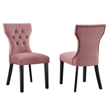 Load image into Gallery viewer, Silhouette Performance Velvet Dining Chairs Set of 2 by Modway
