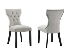 Load image into Gallery viewer, Silhouette Performance Velvet Dining Chairs Set of 2 by Modway
