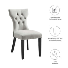 Load image into Gallery viewer, Silhouette Performance Velvet Dining Chairs Set of 2 by Modway
