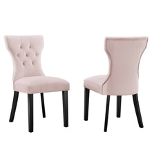 Load image into Gallery viewer, Silhouette Performance Velvet Dining Chairs Set of 2 by Modway
