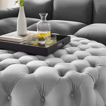 Load image into Gallery viewer, Amour Tufted Button Large Round Performance Velvet Ottoman by Modway
