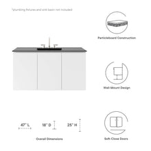 Load image into Gallery viewer, Bryn 48&quot; Wall-Mount Bathroom Vanity (Sink Basin Not Included) by Modway
