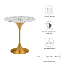 Load image into Gallery viewer, Lippa 20&quot; Round Terrazzo Side Table by Modway
