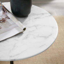 Load image into Gallery viewer, Lippa 20&quot; Round Artificial Marble Side Table by Modway
