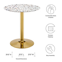 Load image into Gallery viewer, Verne 28&quot; Round Terrazzo Dining Table by Modway
