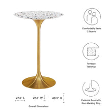 Load image into Gallery viewer, Lippa 28&quot; Round Terrazzo Bar Table by Modway
