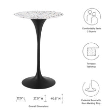 Load image into Gallery viewer, Lippa 28&quot; Round Terrazzo Bar Table by Modway
