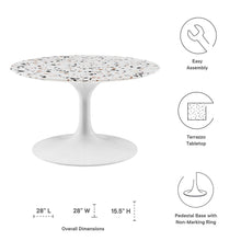 Load image into Gallery viewer, Lippa 28&quot; Round Terrazzo Coffee Table by Modway
