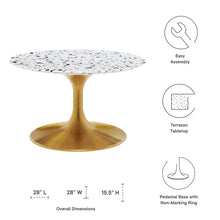 Load image into Gallery viewer, Lippa 28&quot; Round Terrazzo Coffee Table by Modway
