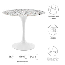 Load image into Gallery viewer, Lippa 36&quot; Round Terrazzo Dining Table by Modway
